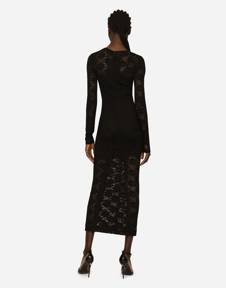 Dolce & Gabbana Long lace dress Black F6AQOTFLRFG