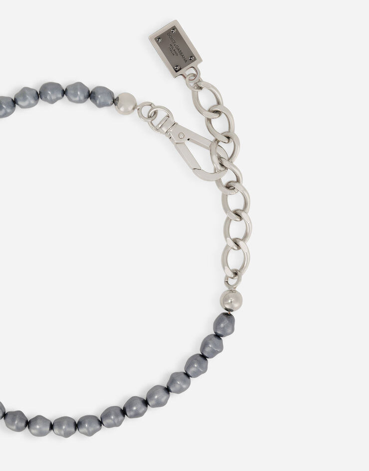 Dolce & Gabbana Collar redondo con perlas Plateado WNN7P1W1111