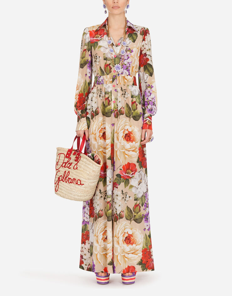 Dolce & Gabbana FLORAL-PRINT CREPE DE CHINE JUMPSUIT STAMPA FLOREALE F6H4LTIS1AO