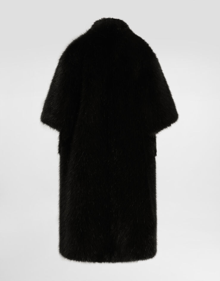 Dolce & Gabbana Abrigo de pelo sintético Negro F0W3UFFUSZ9