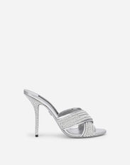 Dolce & Gabbana Crystal mesh mules White/Silver CK1587AH527