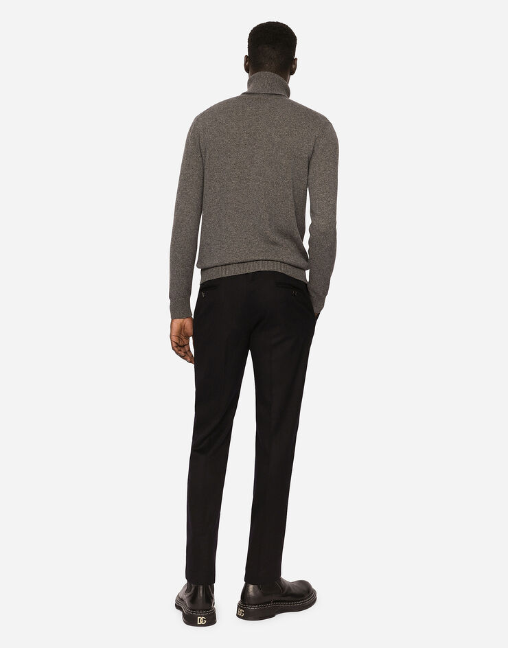 Dolce & Gabbana Jersey de cuello alto en cachemira Gris GXL30TJAWM9
