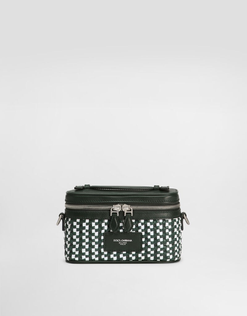 Atene crossbody minibag with woven leather in Multicolor