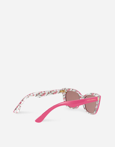 Dolce & Gabbana نظارة شمسية هابي غاردنز لون وردي على طبعة زهور VG4427VP08Z