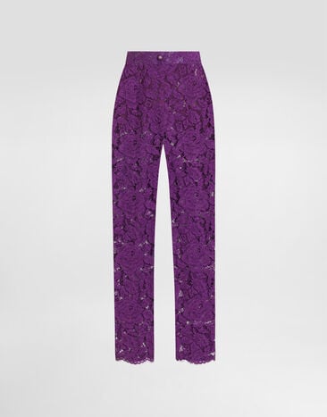 Dolce & Gabbana Cordonetto lace trousers Purple FTAM2THLM7L