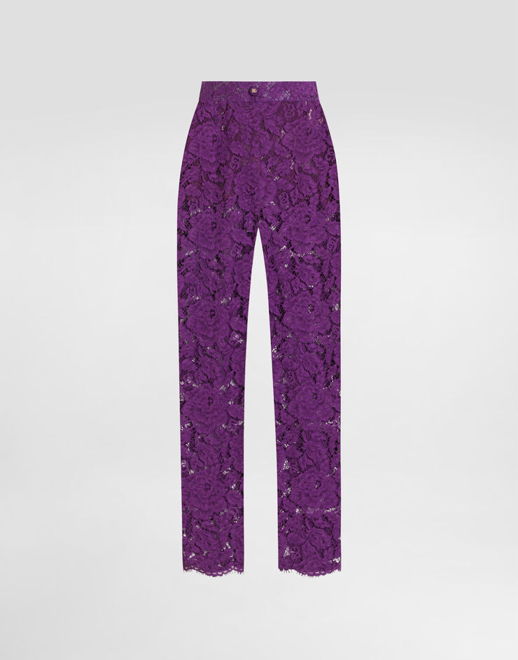Dolce & Gabbana Cordonetto lace trousers Purple FTAM2THLM7L
