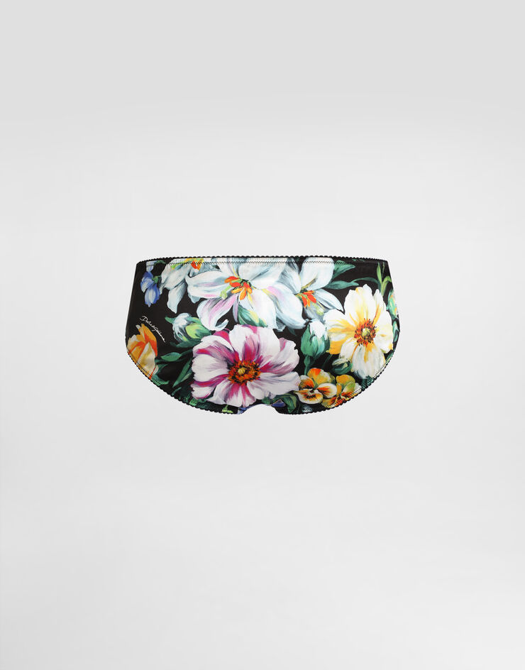 Dolce & Gabbana 花卉印花缎布三角裤 版画 O2B23TFSA7N