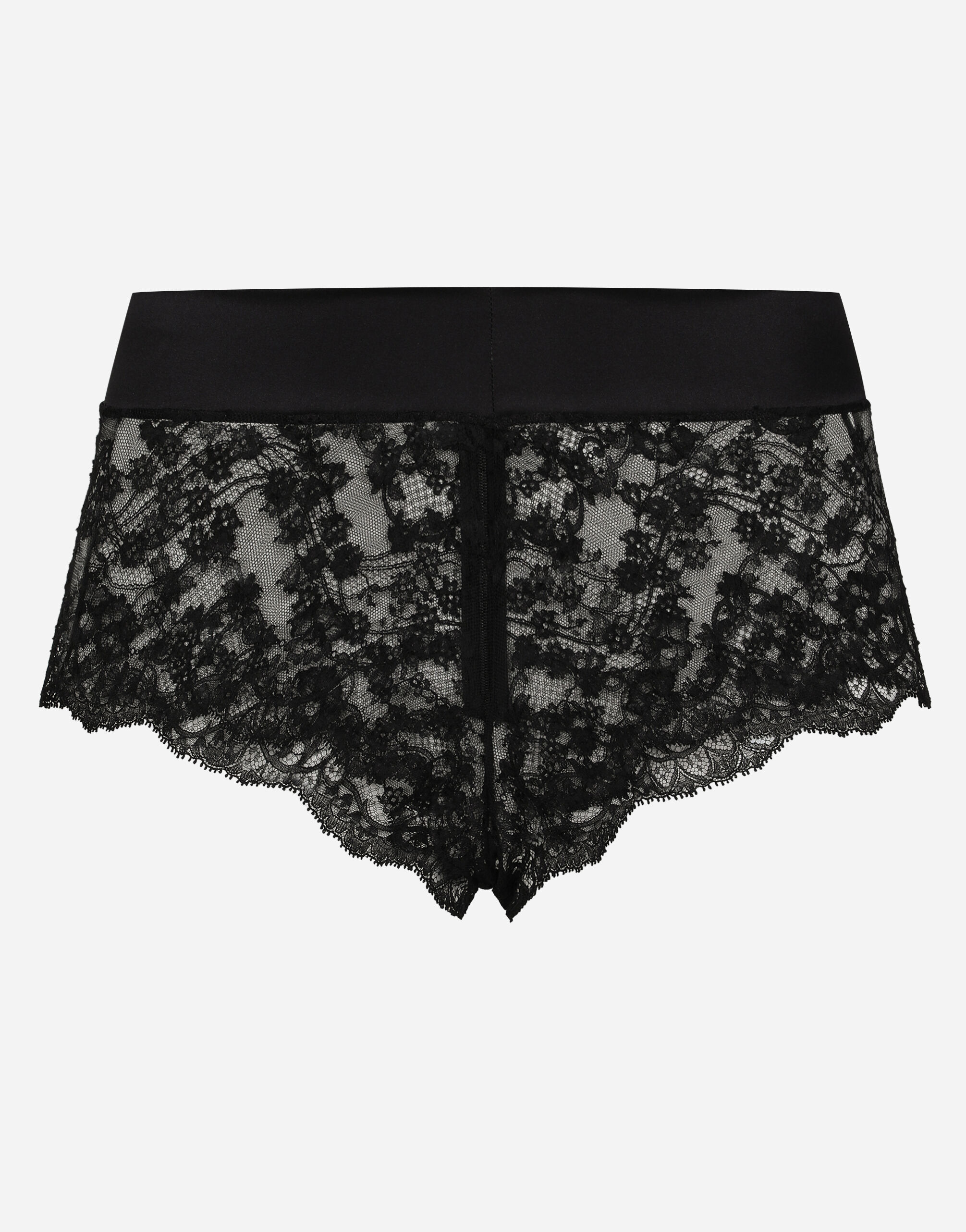 Dolce & Gabbana Lace high-waisted panties with satin waistband Print O1A12TON00R