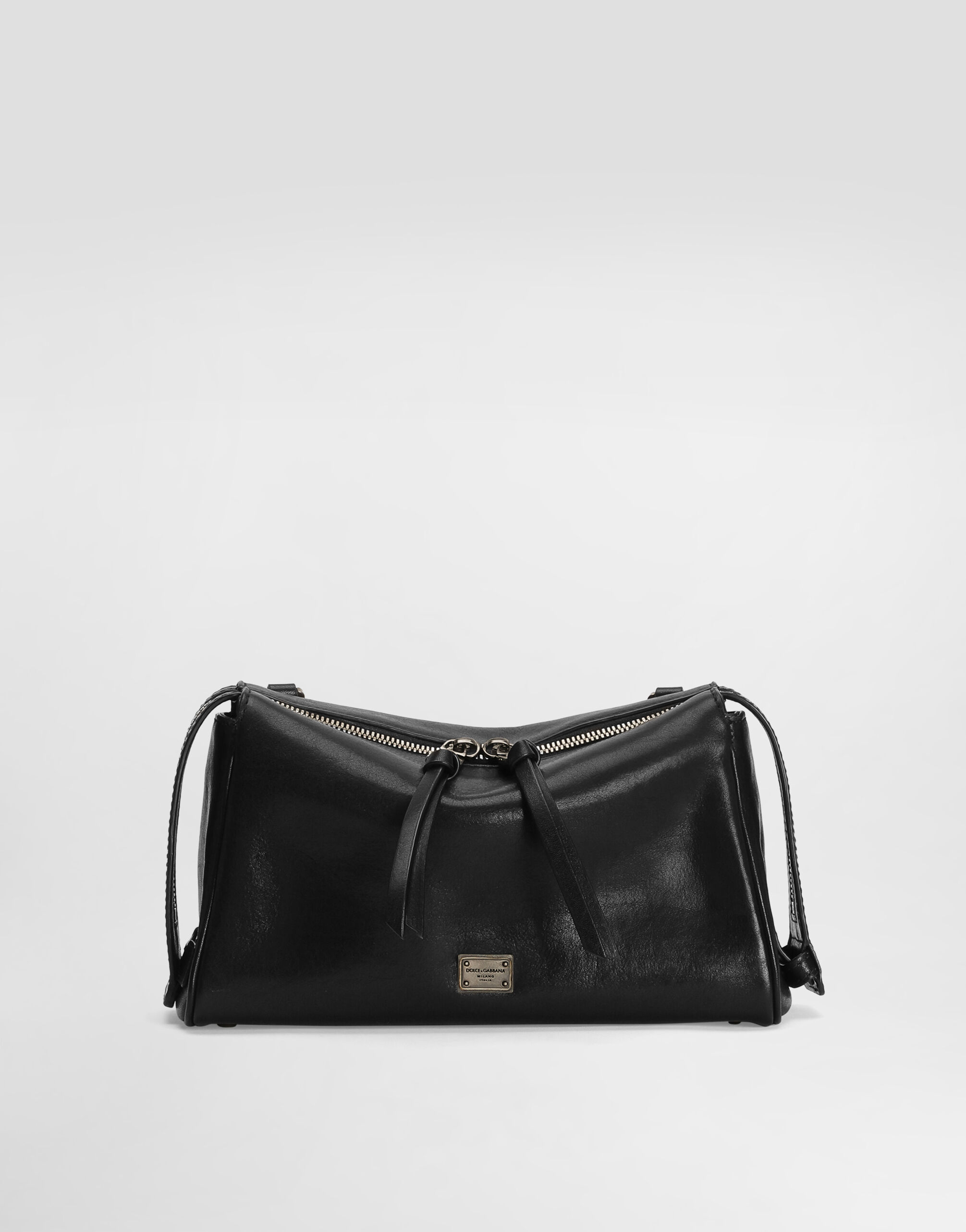 Blackのメンズ Vittoria tempesta calfskin shoulder bag | Dolce&Gabbana®