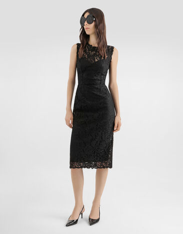 Dolce & Gabbana Cordonetto lace dress Black F6H0ZTHLMTB