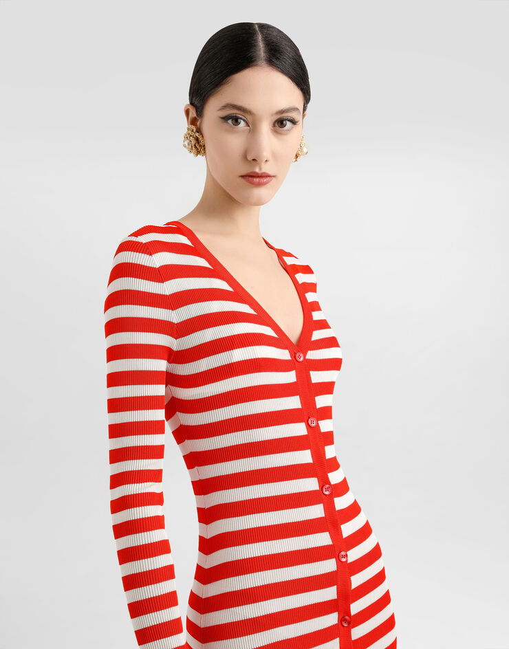 Dolce & Gabbana Viscose cardigan Multicolor FXVC7ZJAIRR