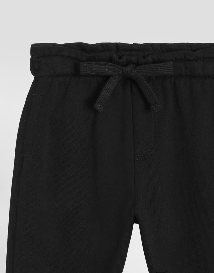 Dolce & Gabbana Fleece trousers with print Black L1JPLEG7PTH