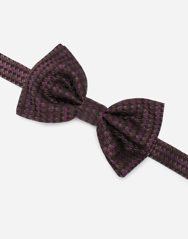 Dolce & Gabbana Tie-print silk jacquard bow tie Bordeaux GR053EG0JPZ