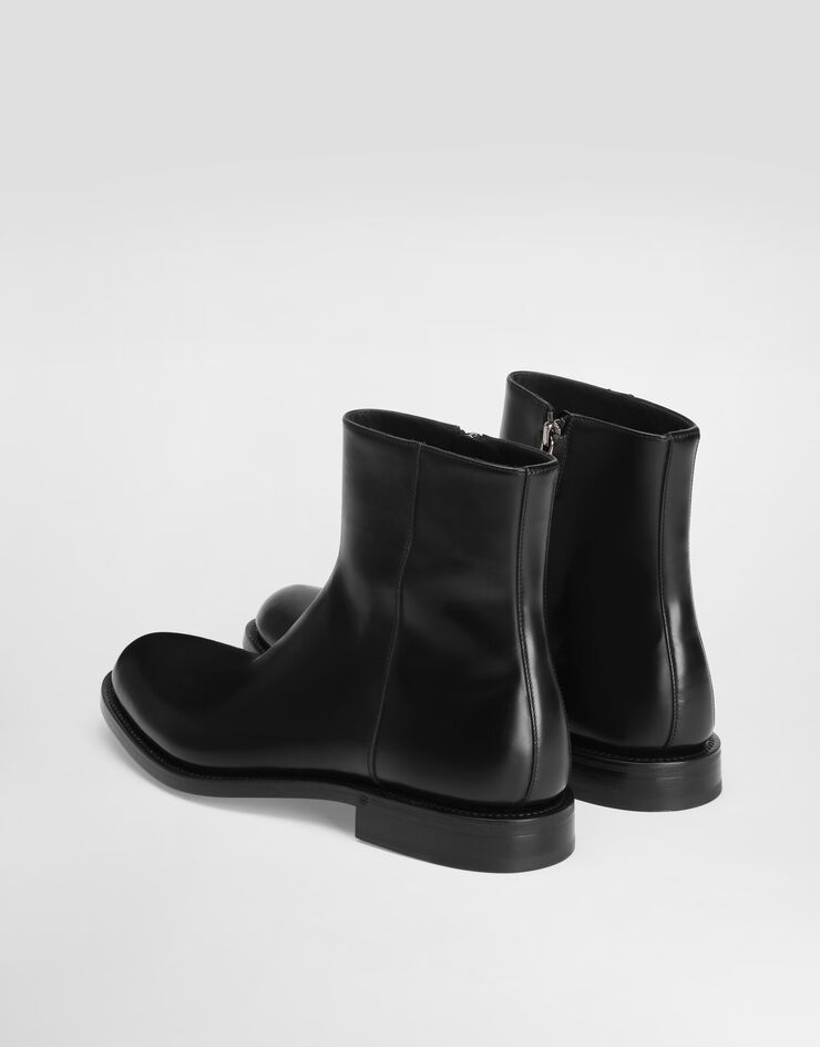 Dolce & Gabbana Brushed leather ankle boots Black A60617A1203