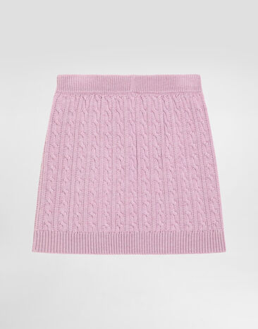 Dolce & Gabbana Falda de lana con diseño trenzado Lila L5KI09JDVDJ