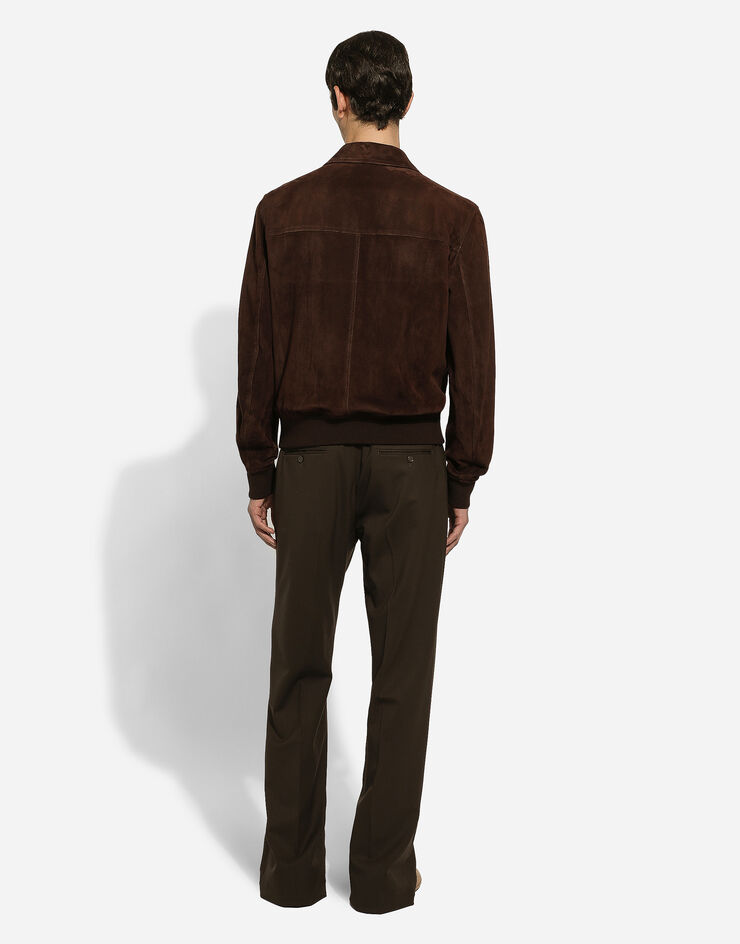 Dolce & Gabbana Nappa suede bomber jacket Brown G9ATZLHULUL