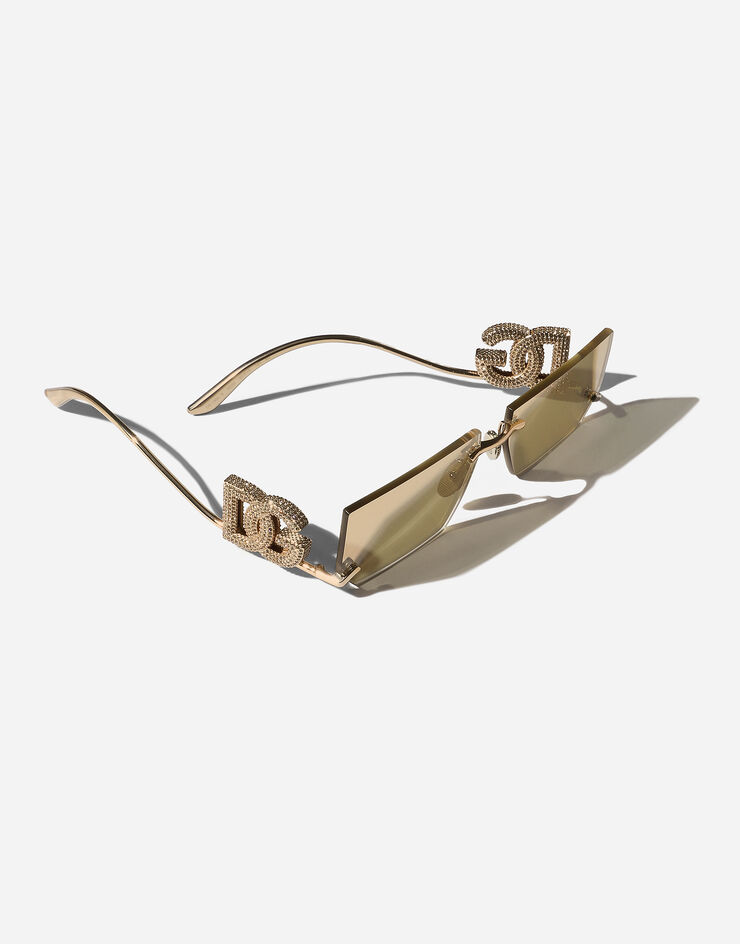 Dolce & Gabbana Солнцезащитные очки DG Crystal золотой VG2304VM203