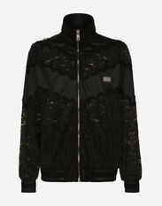 Dolce & Gabbana Cordonetto lace and technical jersey sweatshirt Print G9AYATII7B4
