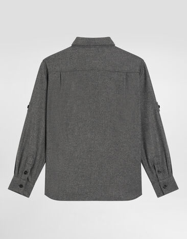 Dolce & Gabbana Melange wool mat shirt Grey L44S58FURNC