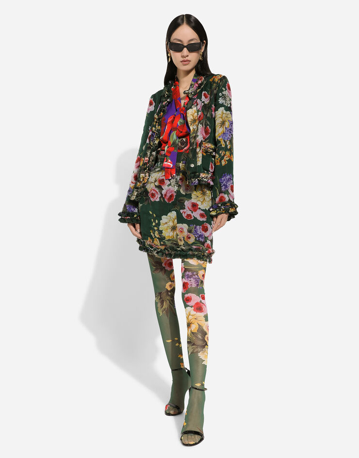 Dolce & Gabbana Garden-print chiffon jacket Print F26Y3TIS1SL