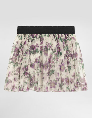 Dolce & Gabbana Violets-print tulle skirt Print L25I73ISMKP