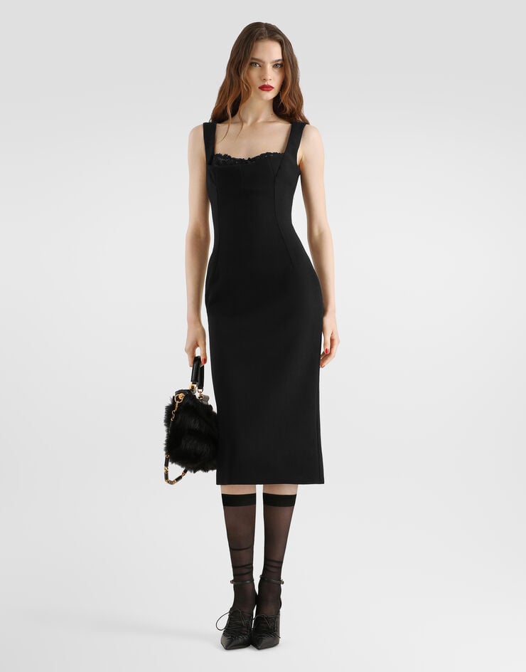 Dolce & Gabbana Double wool crêpe dress Dolce & Gabbana Double wool crêpe dress Black F630OTFU2L8