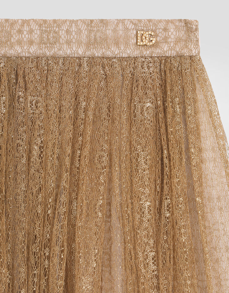 Dolce & Gabbana Lace skirt Gold L55I78G7PNC