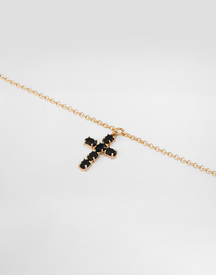Dolce & Gabbana Pulsera de cadena fina con detalle de cruz Dorado WBQ4S3W1111