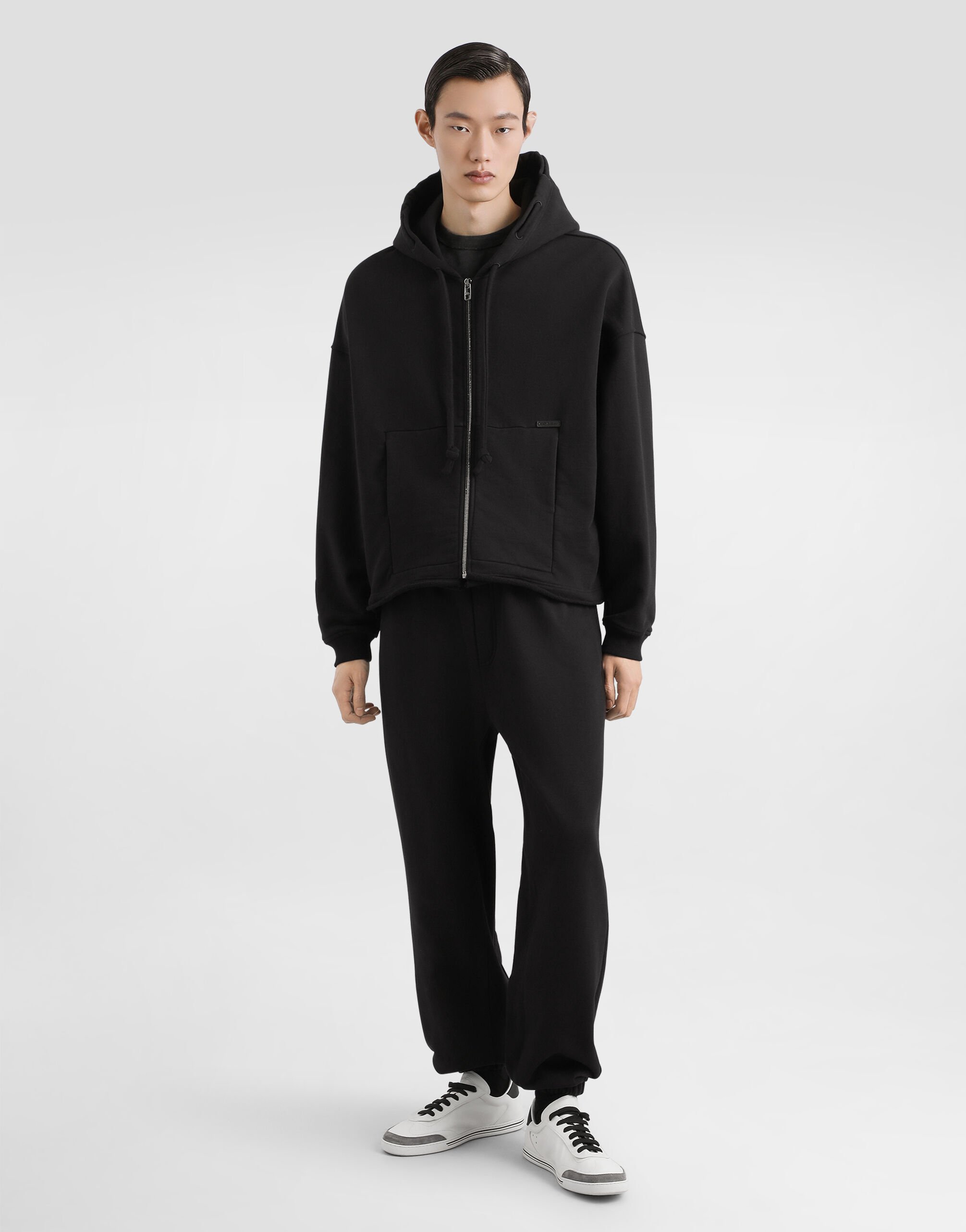 Dolce & Gabbana ブラック ジップアップパーカー Dolce & Gabbana ドルチェ＆ガッバーナ ジップアップパーカー - FARFETCH