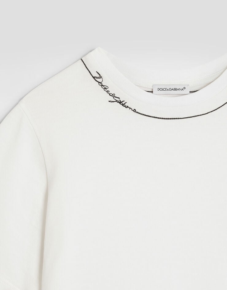 Dolce & Gabbana Jersey t-shirt with logo Dolce & Gabbana Jersey t-shirt with logo White L4JTHUG7QK1