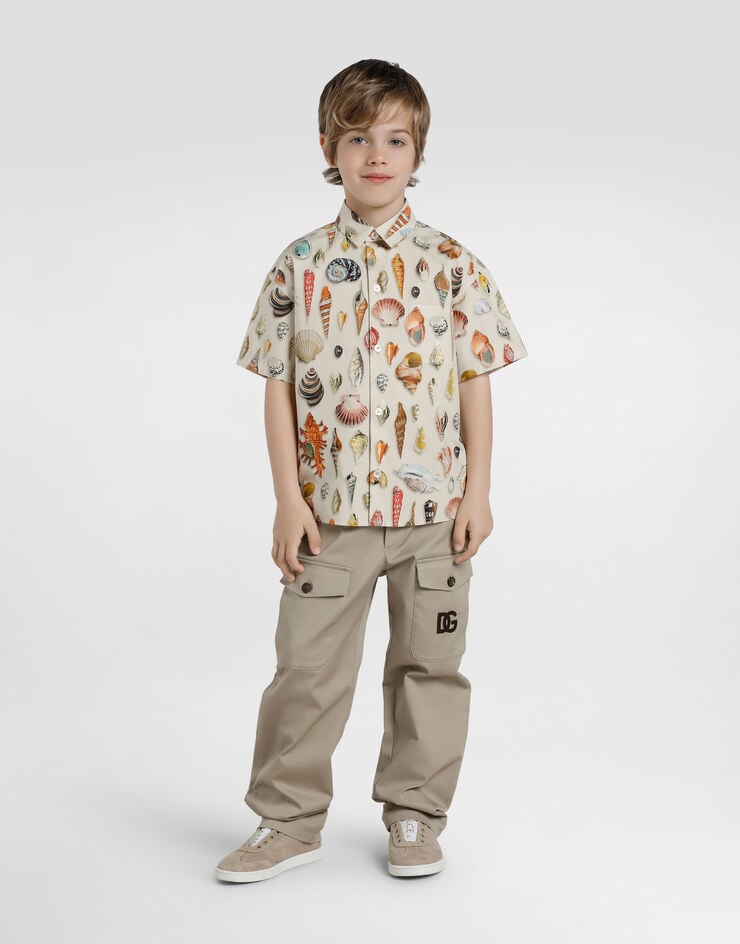 Dolce & Gabbana Shell-print poplin shirt Multicolor L44S52HS5TS