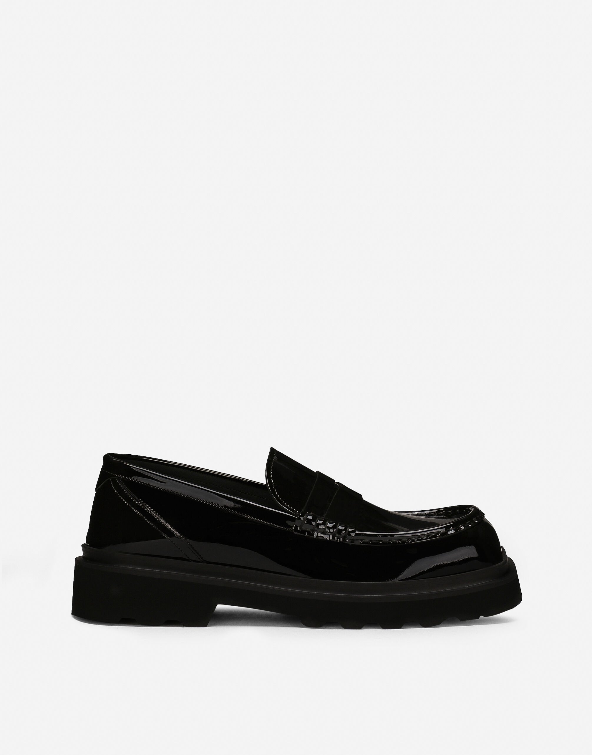 Dolce & Gabbana Patent leather loafers Plateado G2QU6TFLSEP