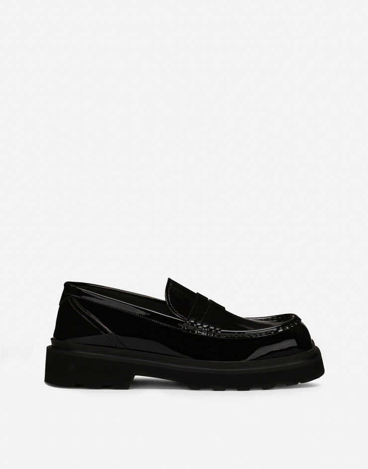Dolce & Gabbana 漆皮莫卡辛鞋 黑 A30204A1471