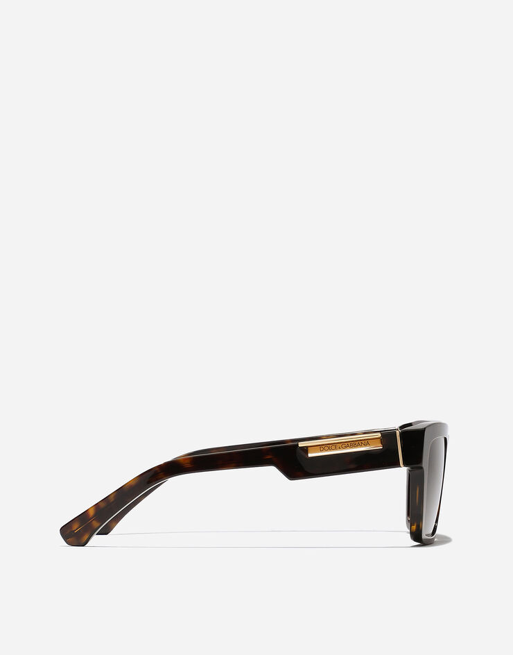 Dolce & Gabbana نظارة شمسية Mirror Logo بني VG446EVP273