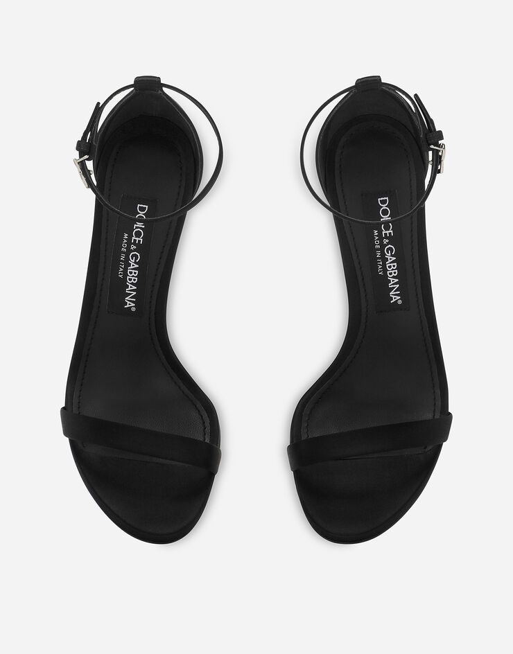 Dolce & Gabbana Sandalia de raso Negro CR1725A7630