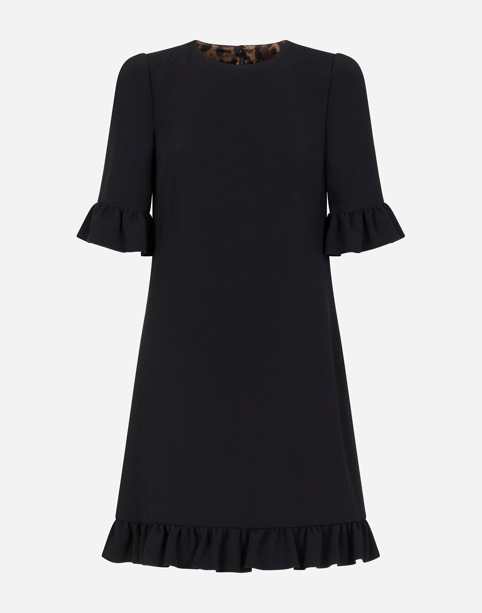 【DOLCE＆GABBANA】リボンディテール ショートキャディドレス ブラックのウィメンズ ショートドレス キャディ フリル