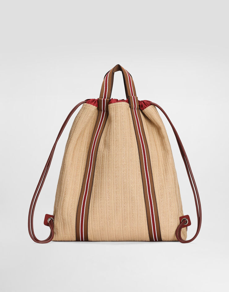 Dolce & Gabbana Mochila Essenza en rafia Multicolor BM2692A0859
