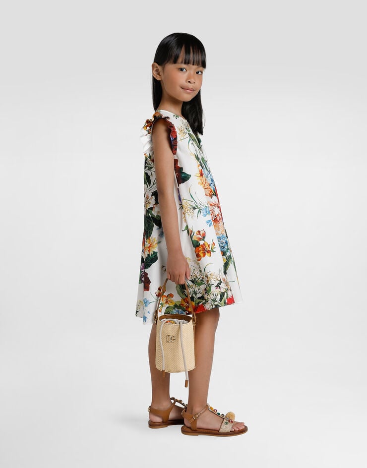 Dolce & Gabbana Flower-print poplin dress Print L53DW2HS5TV