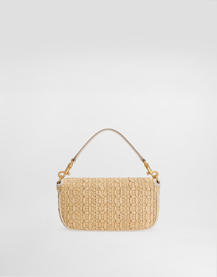 Dolce & Gabbana Schultertasche aus gehäkeltem Bast Mehrfarbig BB7836AC705