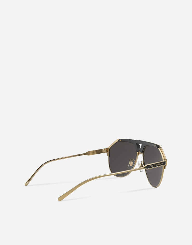 Dolce & Gabbana نظارة شمسية ميامي ذهبي VG2257VM487