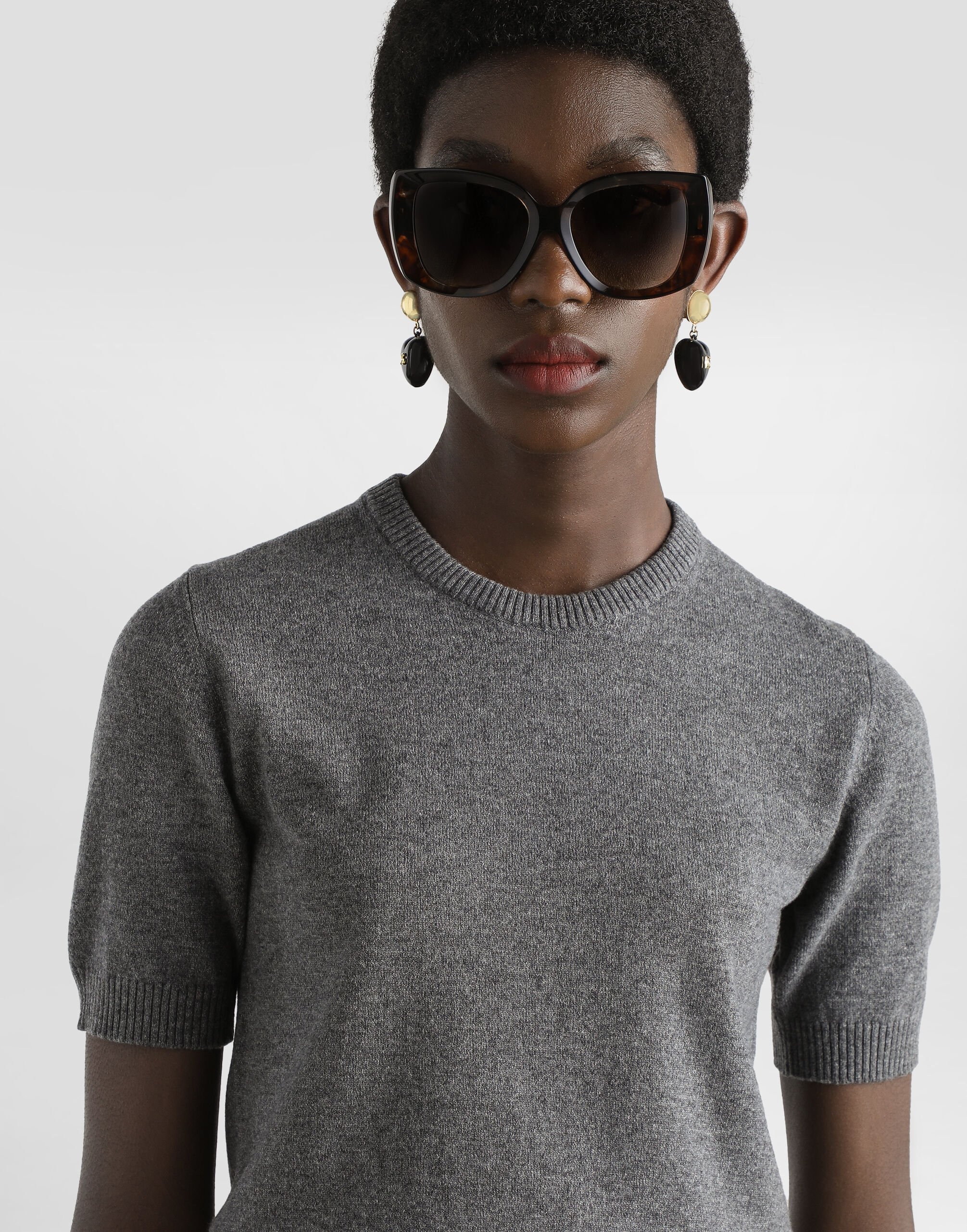 Cashmere pullover in Grey for Women | Dolce&Gabbana®