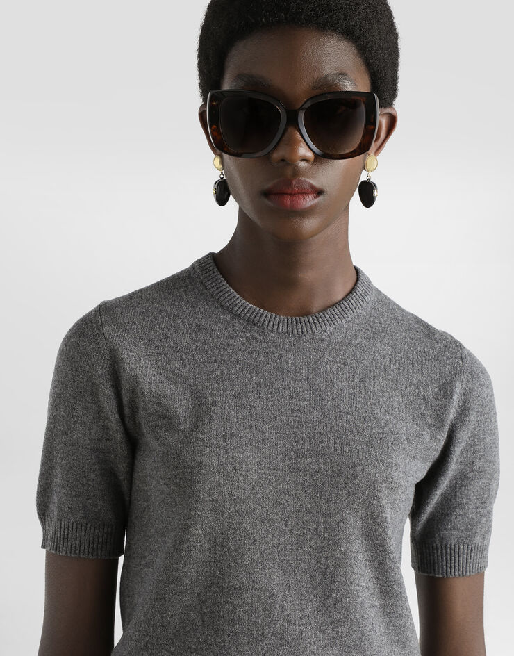 Dolce & Gabbana Pullover aus Kaschmir Grau FXXA8ZJDVC2
