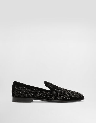 Dolce & Gabbana Velvet slippers Black A50787A0933