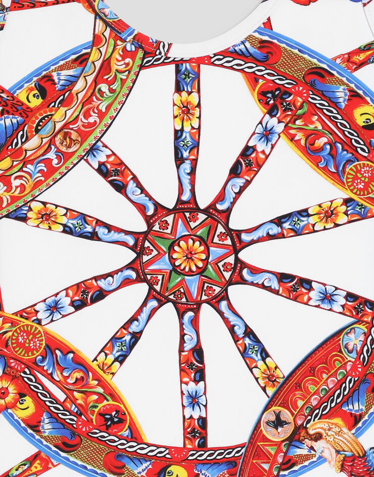 Dolce & Gabbana Carretto-print one-piece swimsuit Multicolor L5J812ON0I8