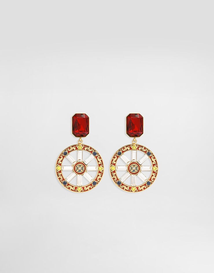 Dolce & Gabbana Pendientes de clip rueda Carretto Dolce & Gabbana Pendientes de clip rueda Carretto Multicolor WES6C4W1111