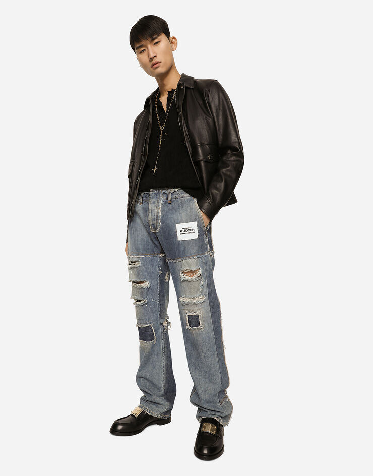 Dolce&Gabbana Leather jacket Black G9ANZLGG724