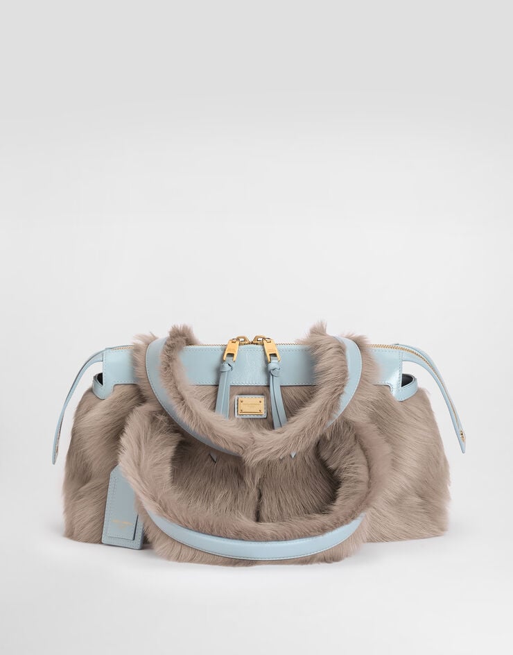 Dolce & Gabbana Vittoria shoulder bag in shearling and calfskin Dolce & Gabbana Vittoria shoulder bag in shearling and calfskin Multicolor BB7953A0736