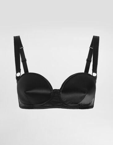 Dolce & Gabbana Satin balconette bra with conical cups Pale Pink O1B12TON06G