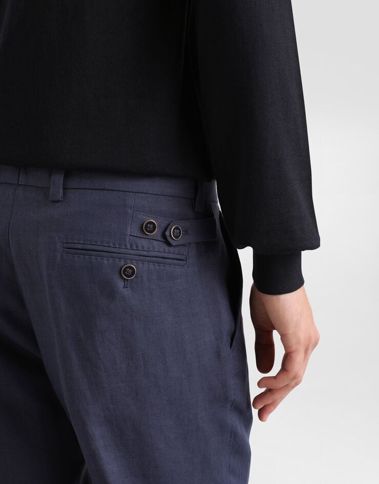 Dolce & Gabbana Linen pants Blue GY6IETGK320