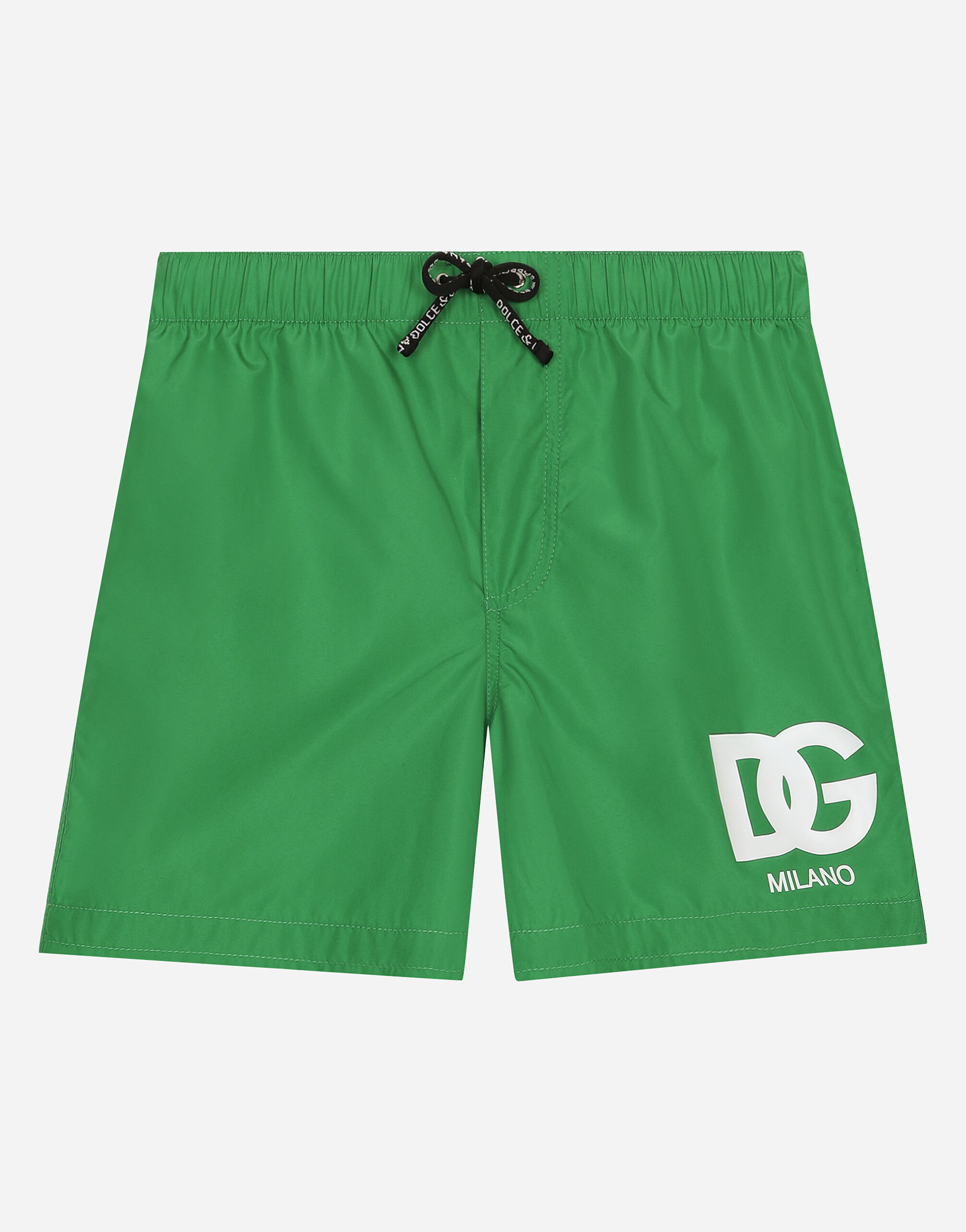 Nylon swim trunks with DG logo in Multicolor for Boys Dolce Gabbana